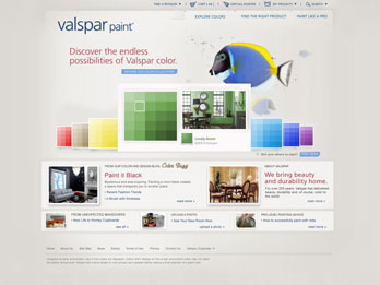 Valspar Website Homepage