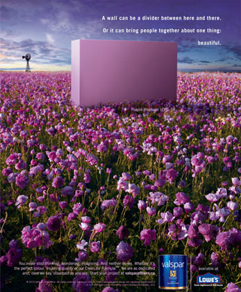 Valspar Purple Print Ad